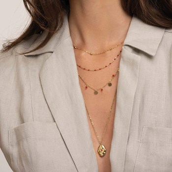 Multi rangs Hestia acier doré