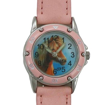 Petite montre poney rose