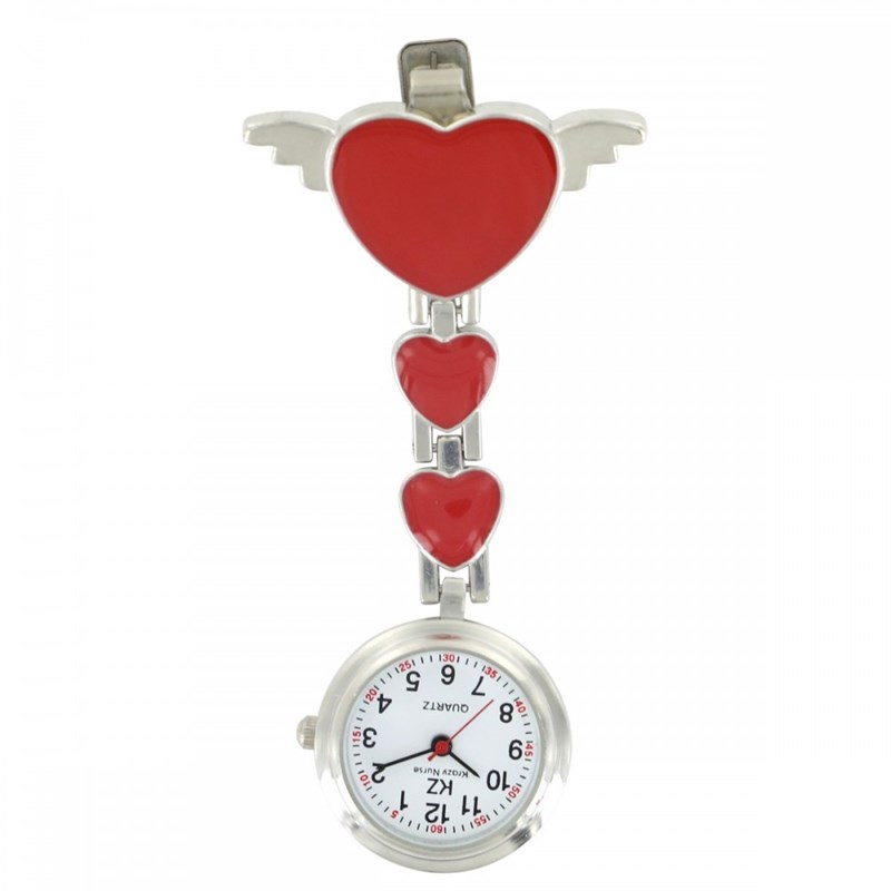 Montre Infirmière KRAZY NURSE bracelet Acier Rouge