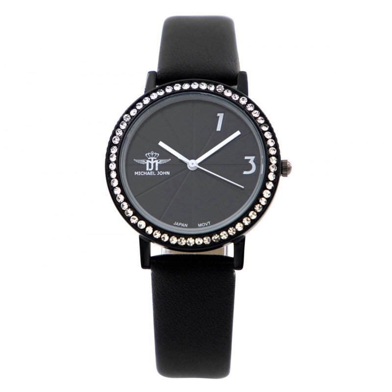 Montre Femme M. JOHN bracelet Cuir Noir