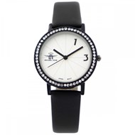 Montre Femme M. JOHN bracelet Cuir Noir