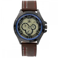 Montre Homme M. JOHN bracelet Cuir Marron