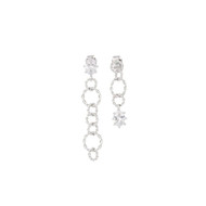 Boucles d'oreilles asymmétriques avec cristaux