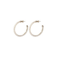 Boucles d'oreilles anneau avec cristaux