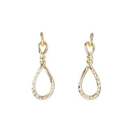 Boucles d'oreilles torsadées avec cristaux