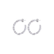 Boucles d'oreilles anneau cristal