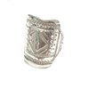 Bague chevalière argent gravée motifs touaregs - vue V1