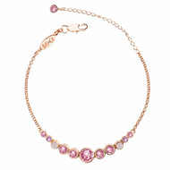 Bracelet RONDELLE Romantique en Cristal Swarovski® Rose et Mauve