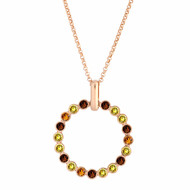 Sautoir RONDELLE Sahara en Cristal Swarovski® Jaune et Caramel