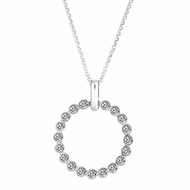 Sautoir RONDELLE en Plaqué Rhodium et Cristal Swarovski® Blanc