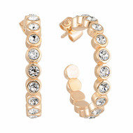 Créoles RONDELLE en Plaqué Or et Cristal Swarovski® Blanc