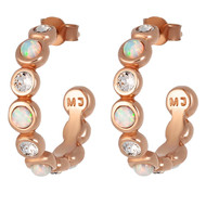 Créoles LA SEINE en Cristal Swarovski® et Opal Bleu