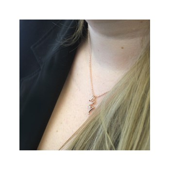 Spiral Pendant - Rose Gold and Crystal