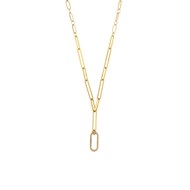 Collier Adhil acier doré