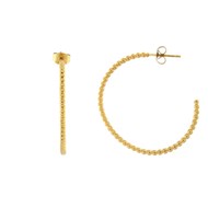 Paire de créoles multibilles rigides acier doré