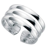 Bague orteil  ajustable en argent 925/1000