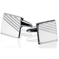 Bouton de manchette brossé et poli en acier inoxydable