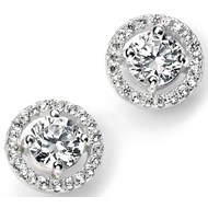 Boucle d'oreille zirconium en argent 925/1000
