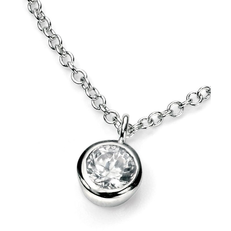 Collier zirconium en argent 925/1000