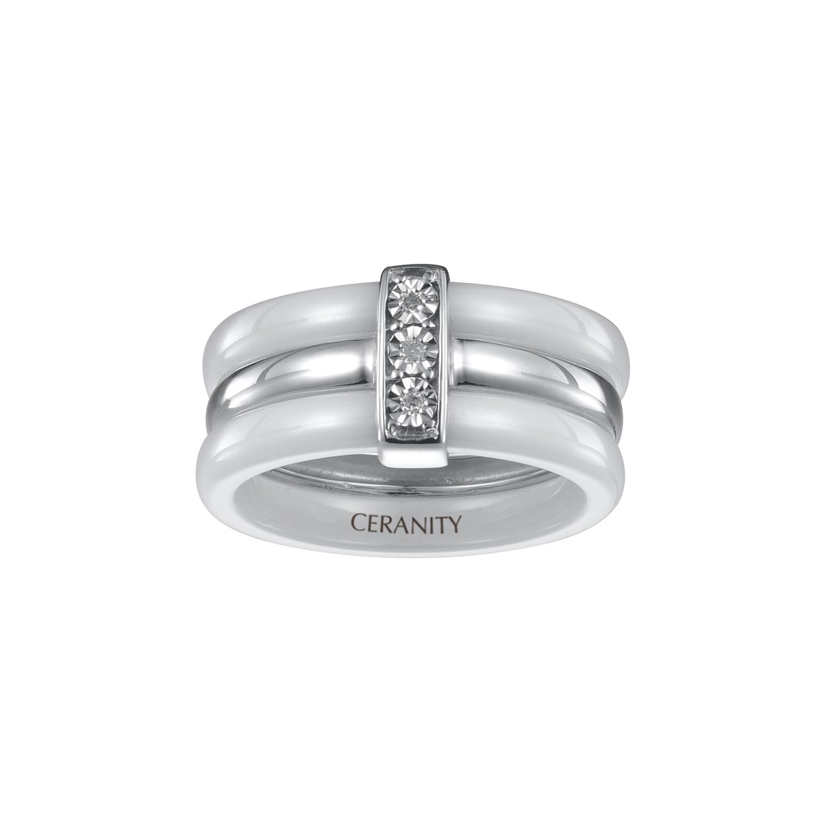 Bague Emilia en Argent avec diamant blanc