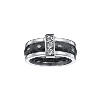 Bague Céramique Argent & Diamants Céranity 1-18/0004-N
