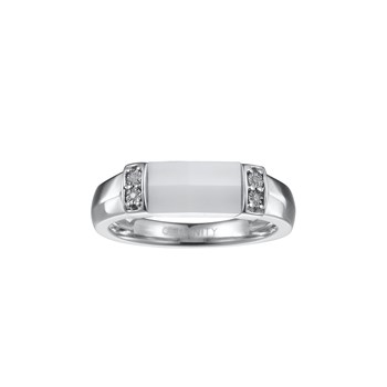 Bague Céramique Argent & Diamants Céranity 1-18/0006-B