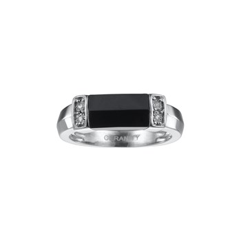 Bague Céramique Argent & Diamants Céranity 1-18/0006-N