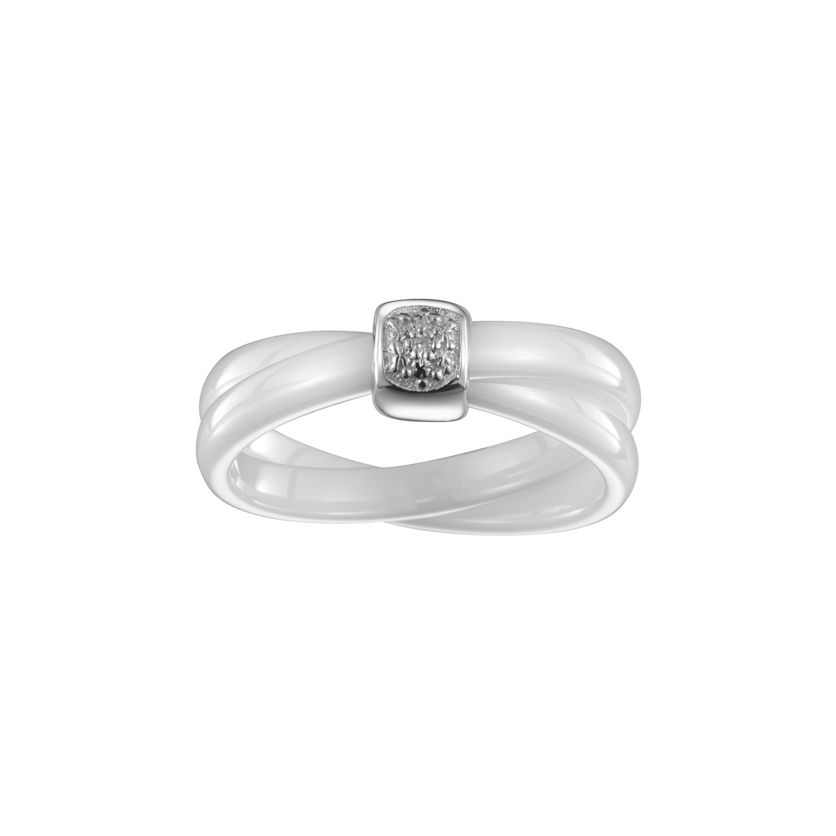 Bague Josephine en Argent avec diamant blanc