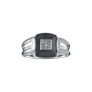 Bague Addison en Argent avec oxyde de zirconium blanc