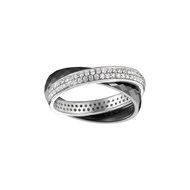 Bague Isla en Argent avec oxyde de zirconium blanc