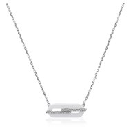 Collier Céramique argent et Oxydes de zirconium Ceranity
