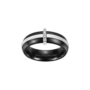 Bague ceramique argent et diamant Ceranity 1-18/0025-N
