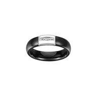 Bague Ceramique argent et diamant 1-18/0022-N