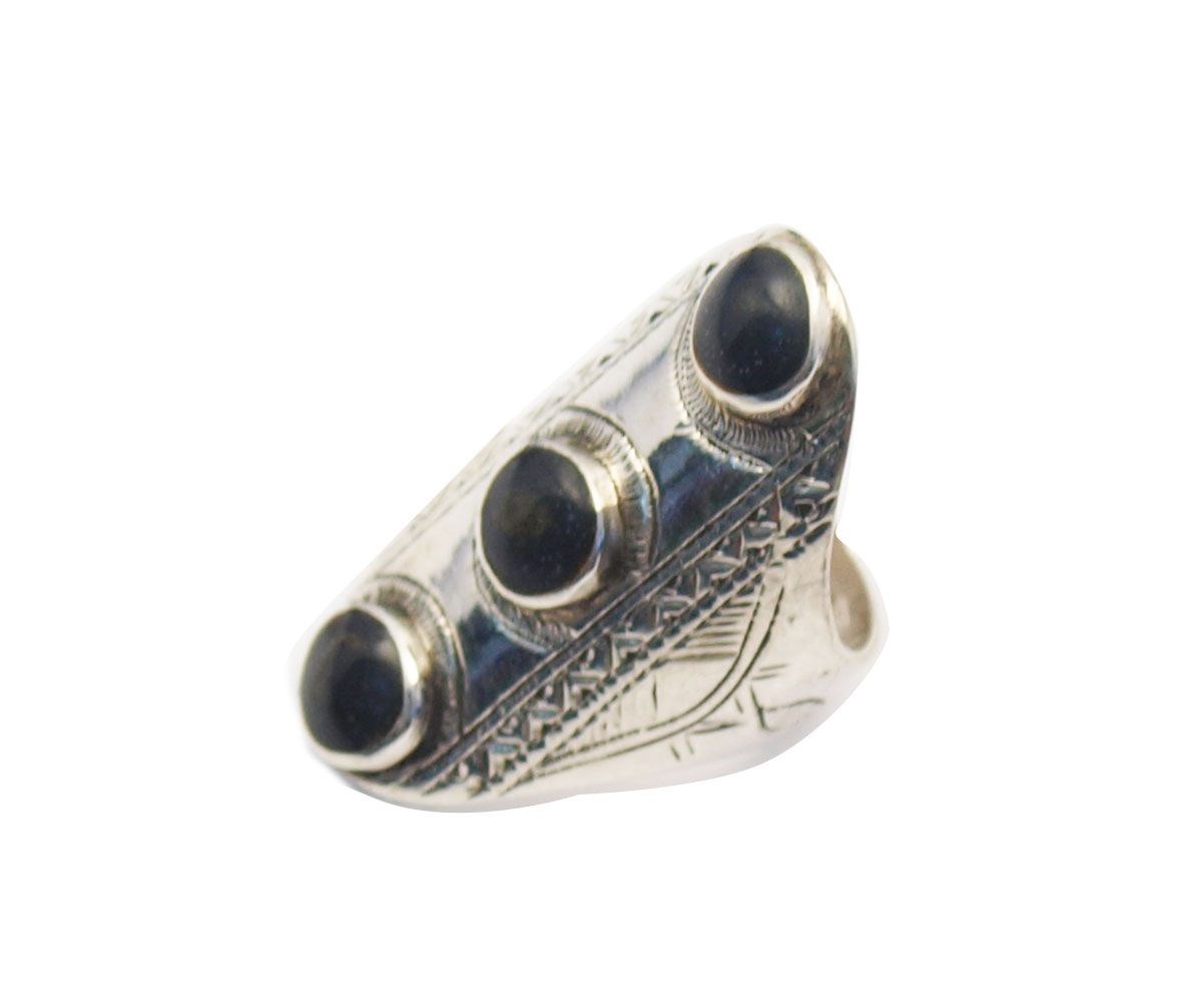 Bague Touareg longue onyx - vue 2