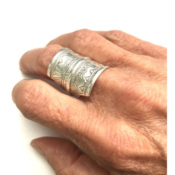 Chevalière touareg mixte fait main