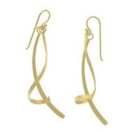 Boucles d'Oreilles Argent 925 dorée 18K guirlande