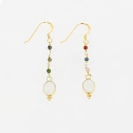 Boucles Tourmaline et Pierre de lune