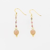 Boucles Tourmaline et Cornaline