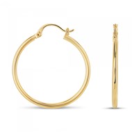 Boucles d'oreilles Théma Capsule Plaqué or 18 carats Créoles 30mm