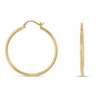 Boucles d'oreilles Théma Capsule Plaqué or 18 carats Créoles diamètre 35mm