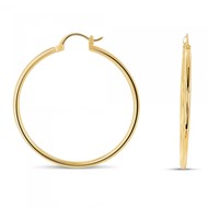 Boucles d'oreilles Théma Capsule Plaqué or 18 carats Créoles diamètre 40mm