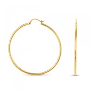 Boucles d'oreilles Théma Capsule Plaqué or 18 carats Créoles diamètre 50mm