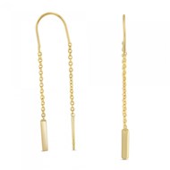 Boucles d'oreilles Théma Capsule Plaqué or 18 carats U Barre