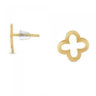 Boucles d'oreilles Théma Capsule Plaqué or 18 carats Trèfle