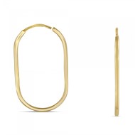 Boucles d'oreilles Théma Capsule Plaqué or 18 carats Créoles Ovales