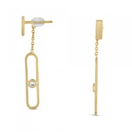 Boucles d'oreilles Théma Capsule Plaqué or 18 carats  Oxyde de Zirconium