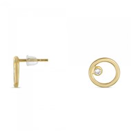 Boucles d'oreilles Théma Capsule Plaqué or 18 carats Rond Oxyde de Zirconium