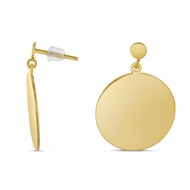 Boucles d'oreilles Théma Capsule Plaqué or 18 carats Pampille 20mm