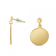 Boucles d'oreilles Théma Capsule Plaqué or 18 carats Puces Pampille Lisse 15mm