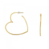 Boucles d'oreilles Théma Capsule Plaqué or 18 carats Coeur